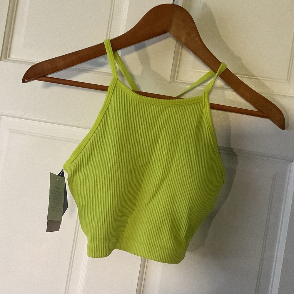 BNWT JoyLab Women's Ribbed Seamless High Neck Bra top, crop top size XS